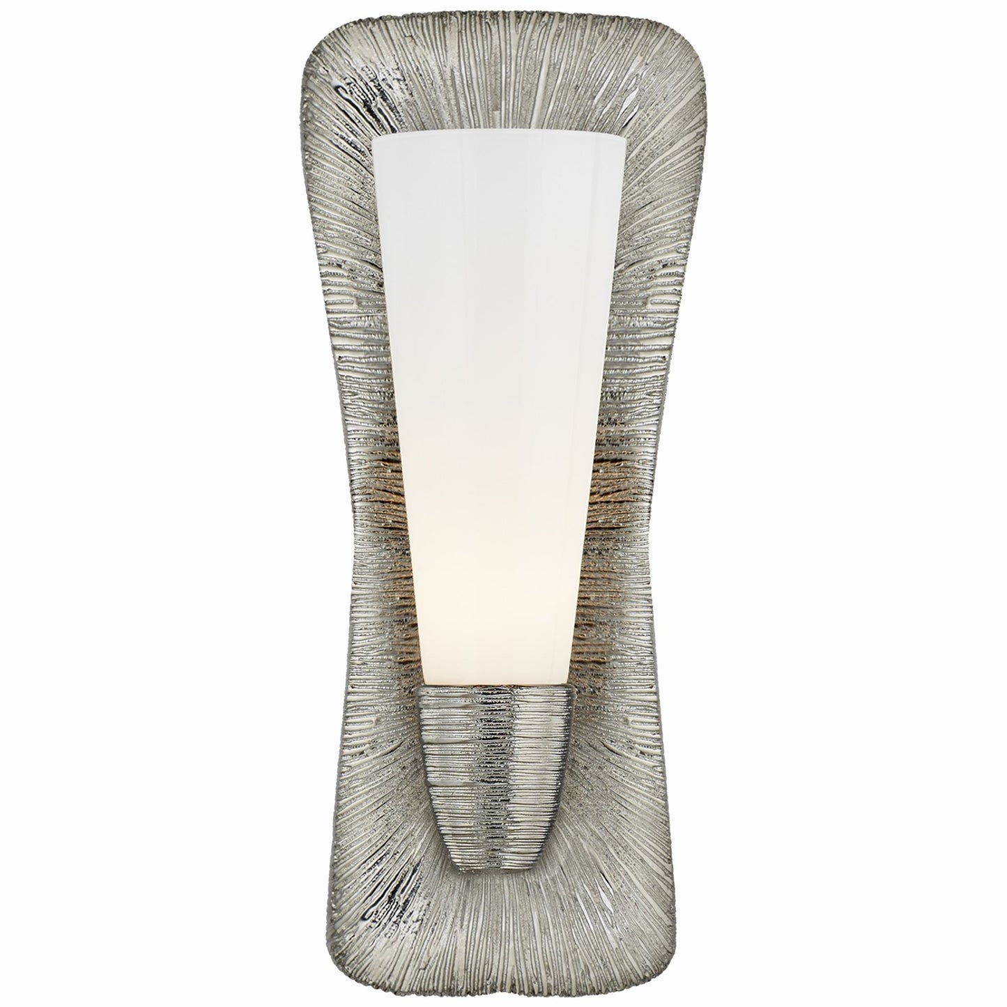 Utopia Large White Glass Single Wall Light