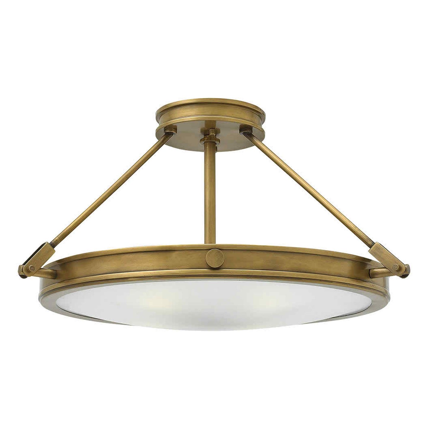 Collier Semi Flush Heritage Brass