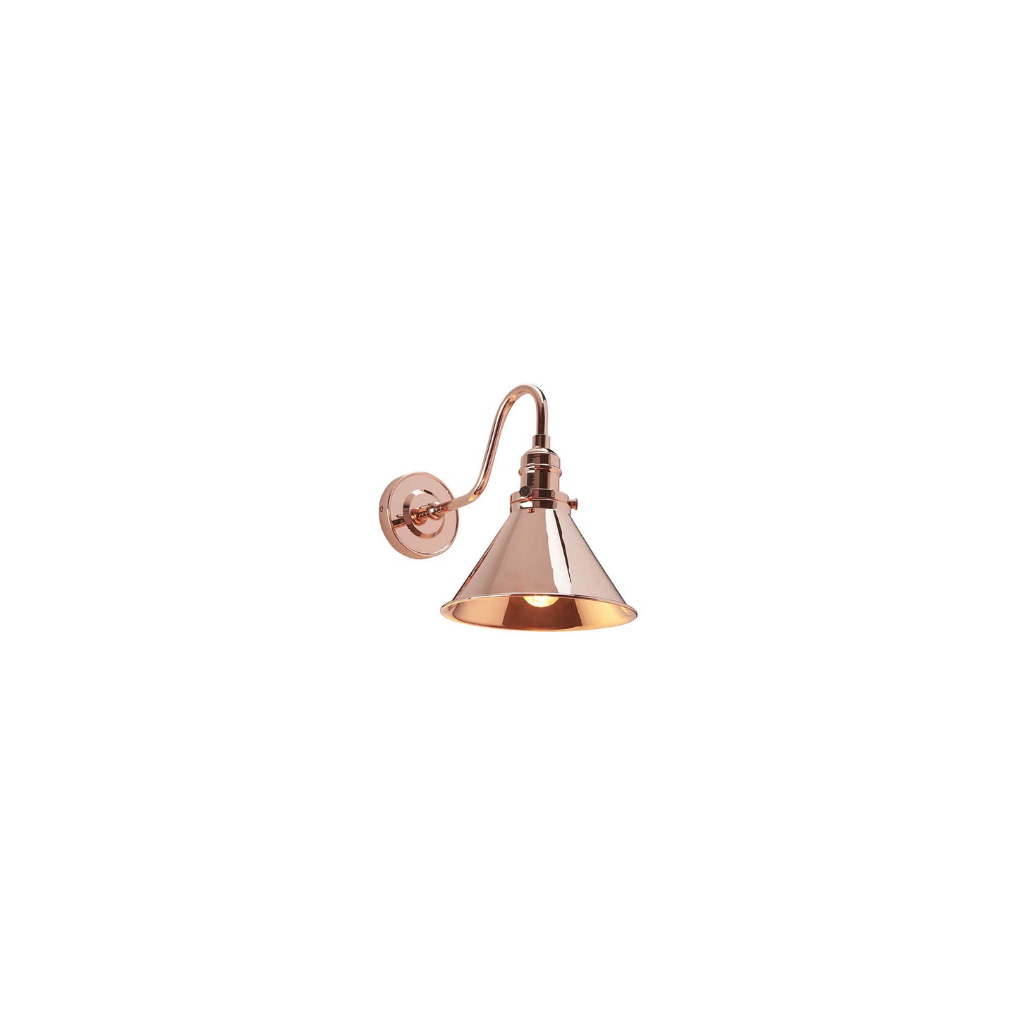 Provence 1lt Wall Light Polished Copper