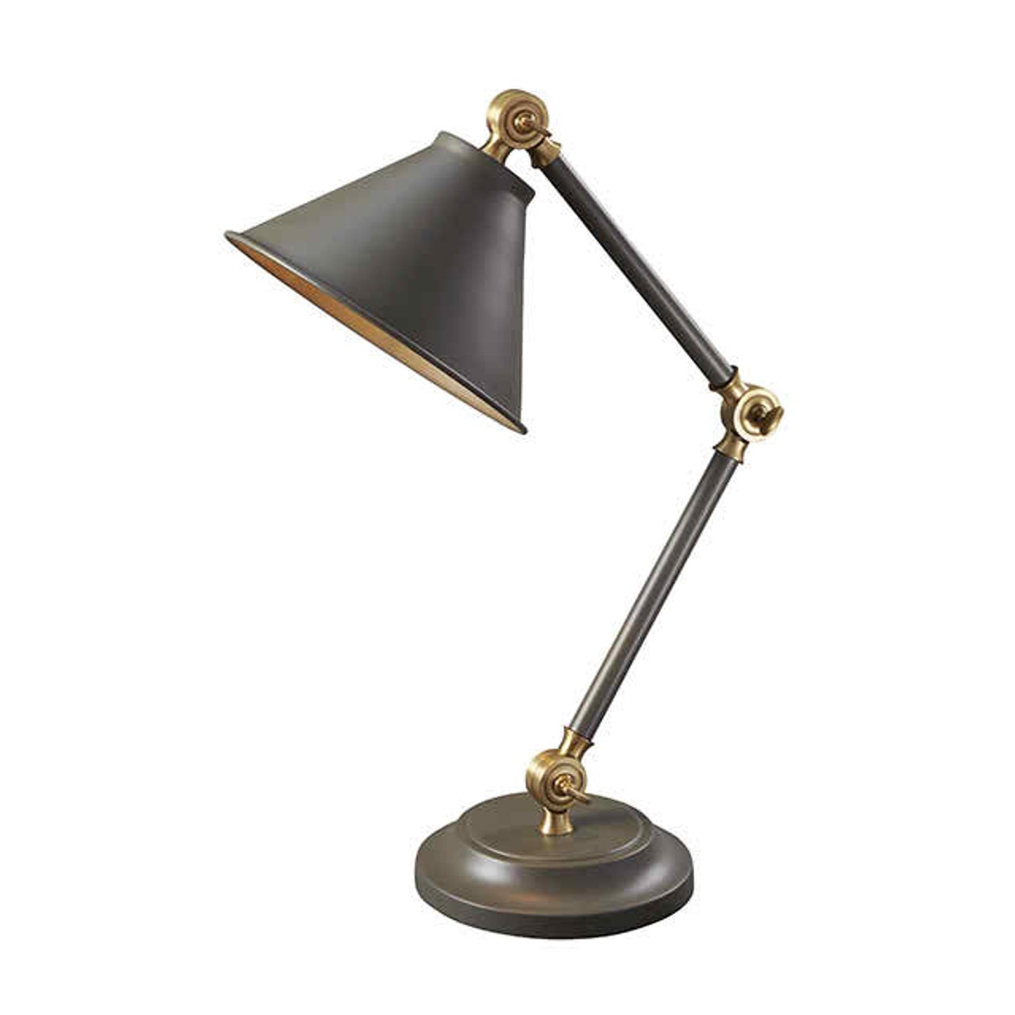 Provence One-Light Element Mini Desk Lamp with Metallic Highlight