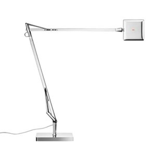 Kelvin Edge Base Adjustable Chrome LED Table Lamp with Die-Cast Aluminium Head