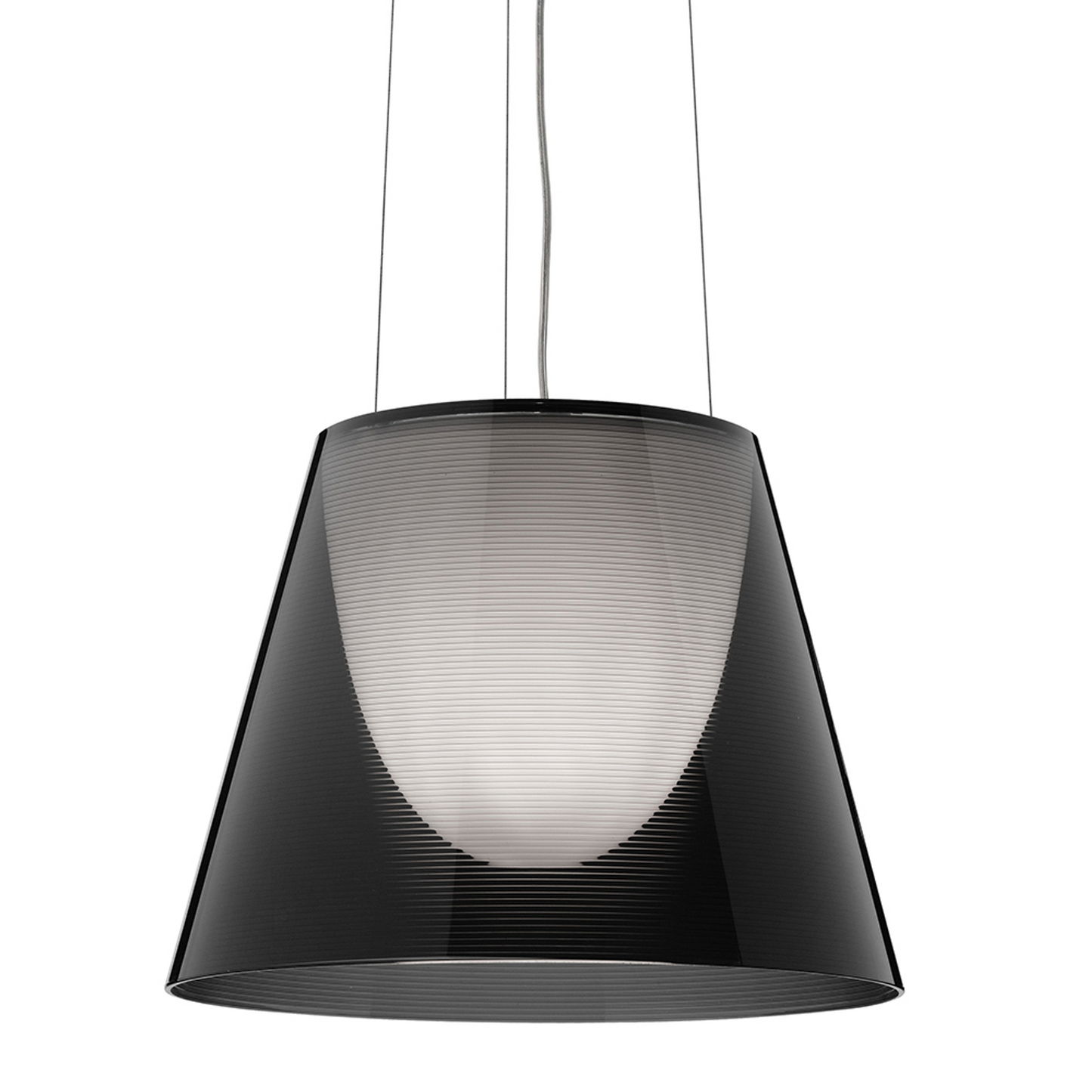 KTribe S2 Medium Pendant with Steel Cable Suspension & Drum style Shade