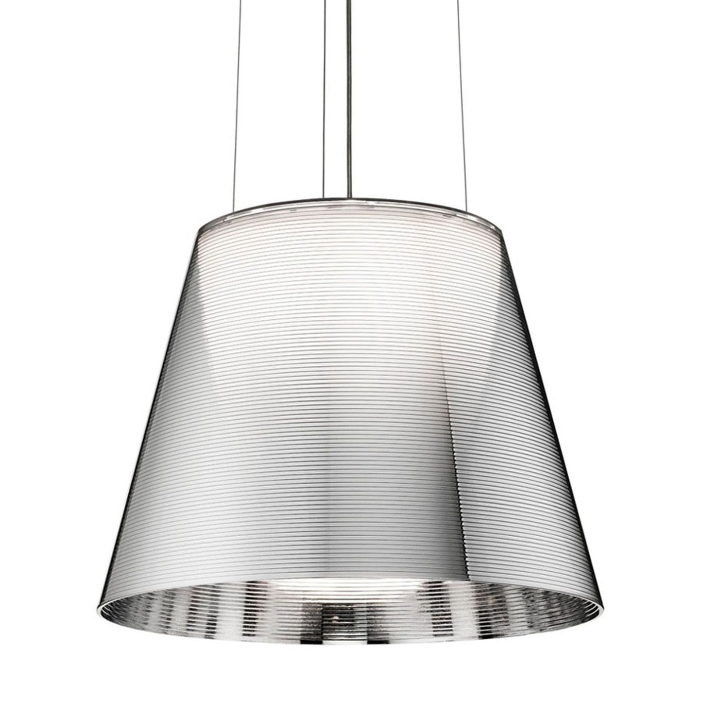 KTribe S2 Medium Pendant with Steel Cable Suspension & Drum style Shade