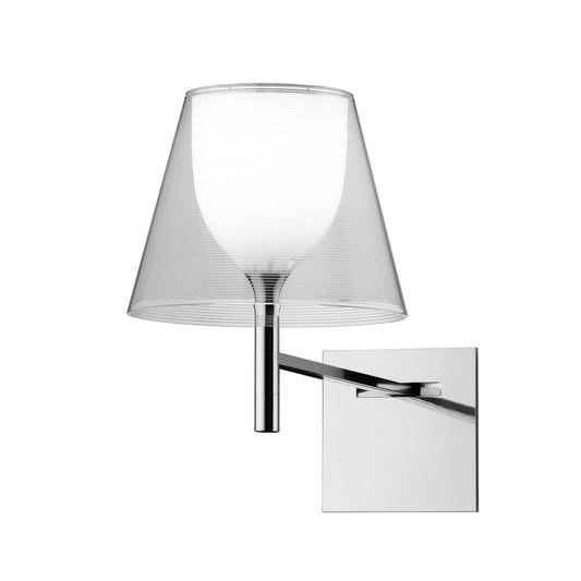 KTribe Upward Wall Light with Polished Aluminum Arm & Diffuser Support