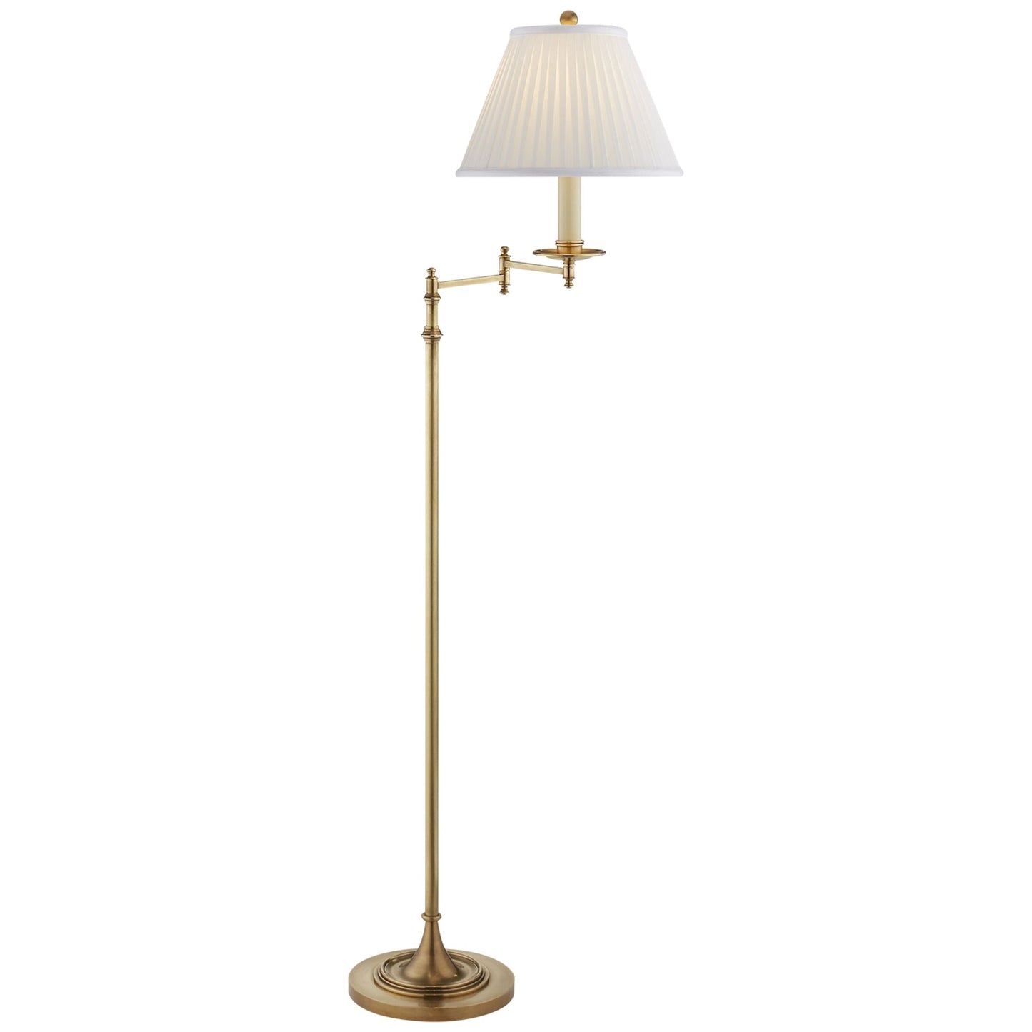 Dorchester Swing Arm Floor Lamp in Antique-Burnished Brass