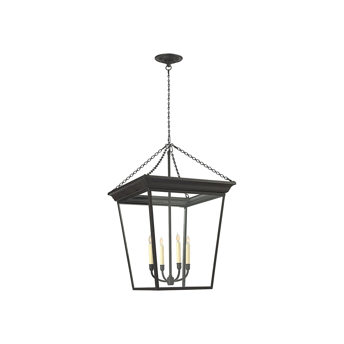 Cornice Large Clear Glass Pendant Lantern