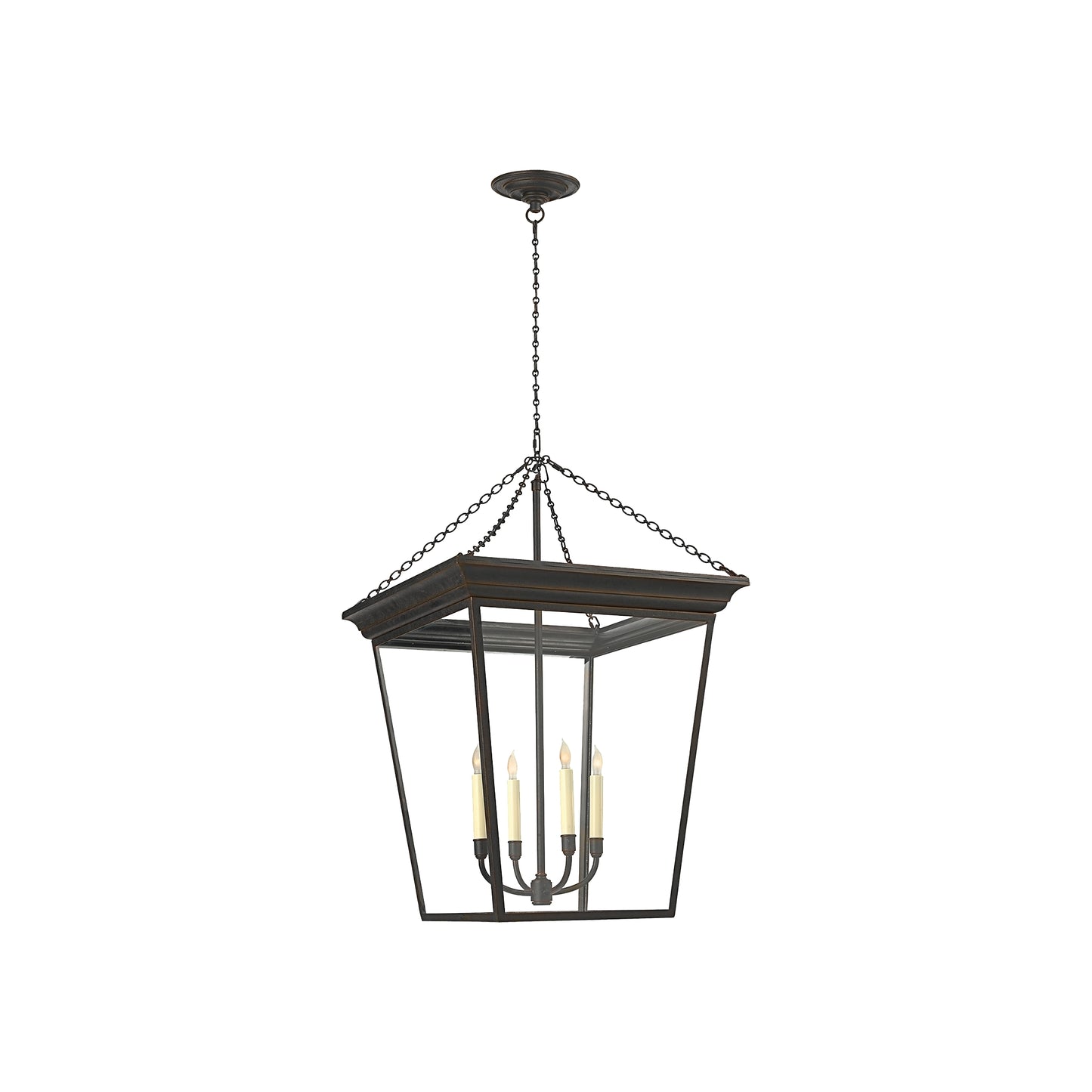 Cornice Large Clear Glass Pendant Lantern