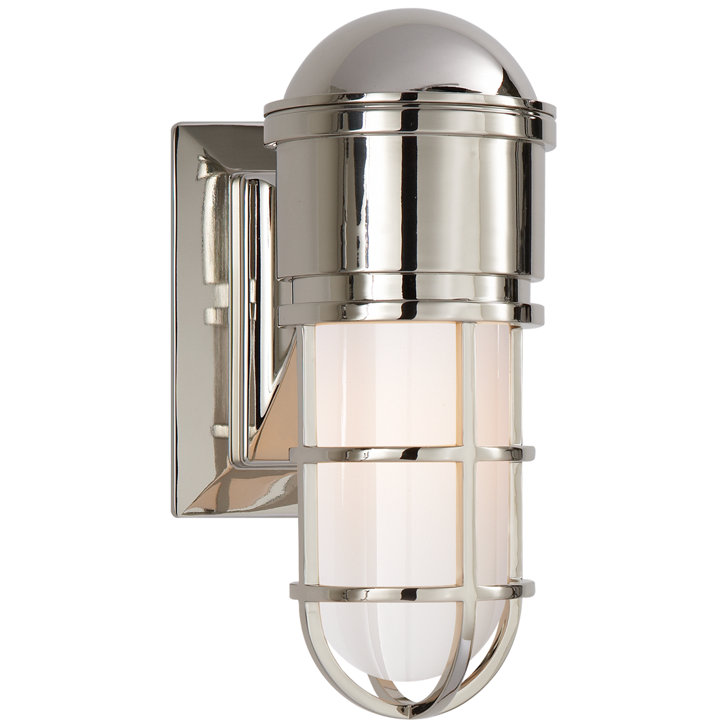 Marine White Glass Wall Light