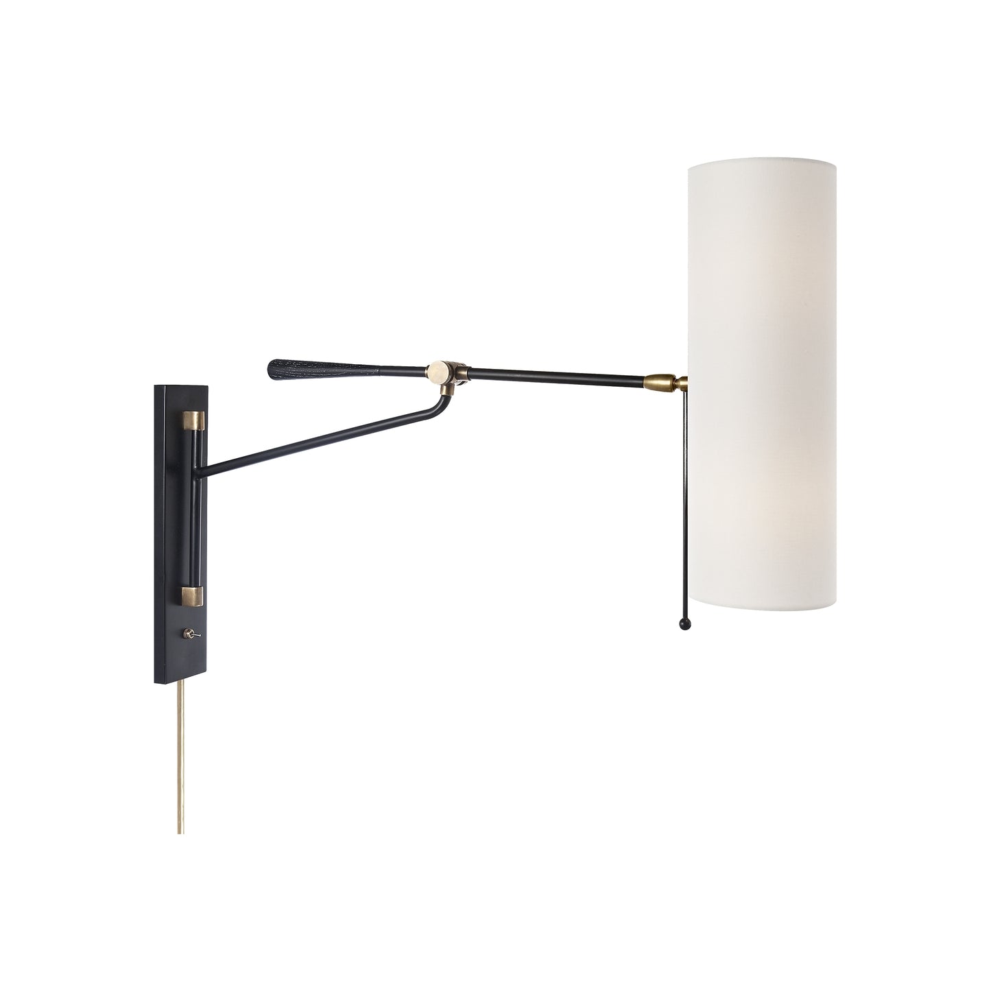 Frankfort Articulating Wall Light with Linen Shade