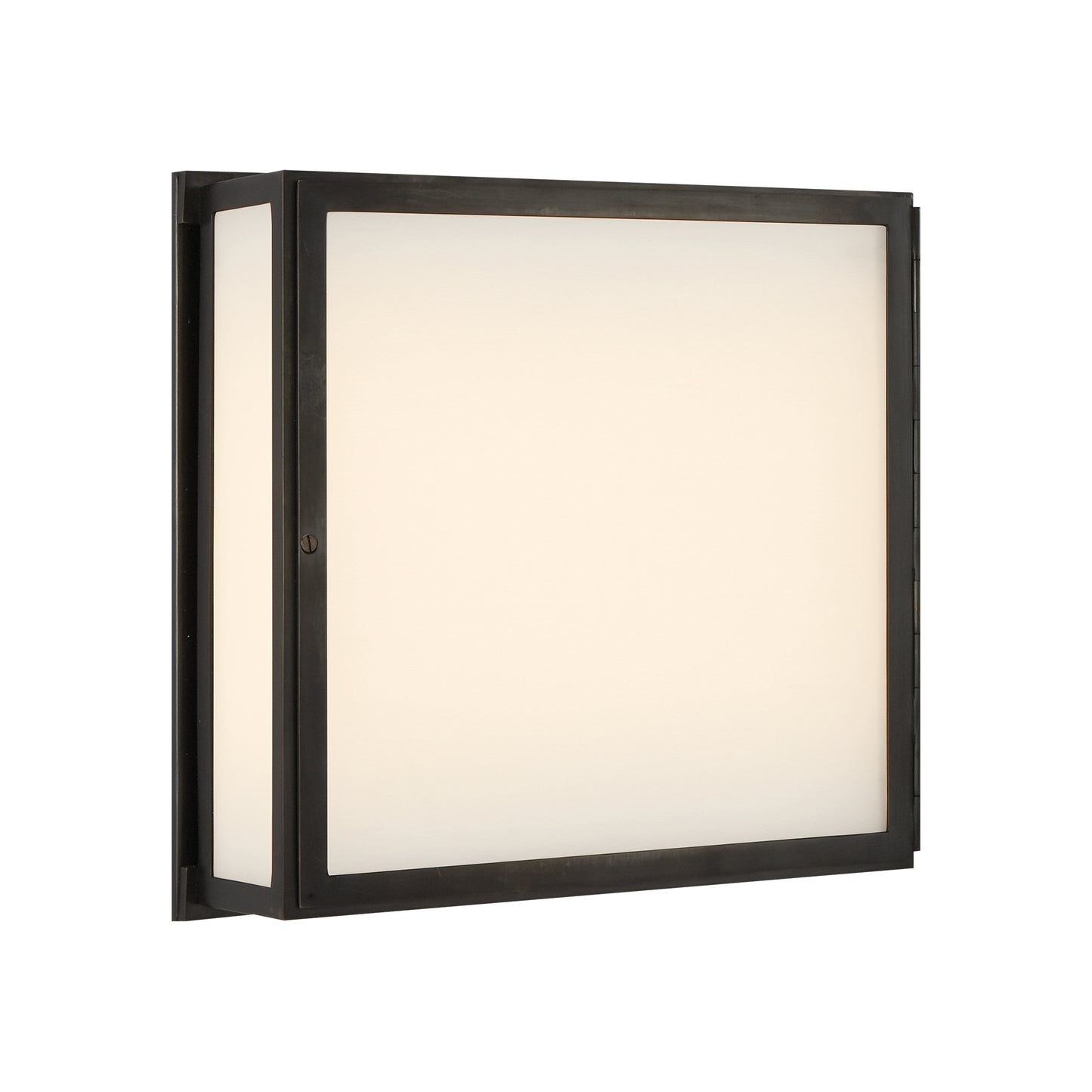 Mercer White Glass Square Box Light