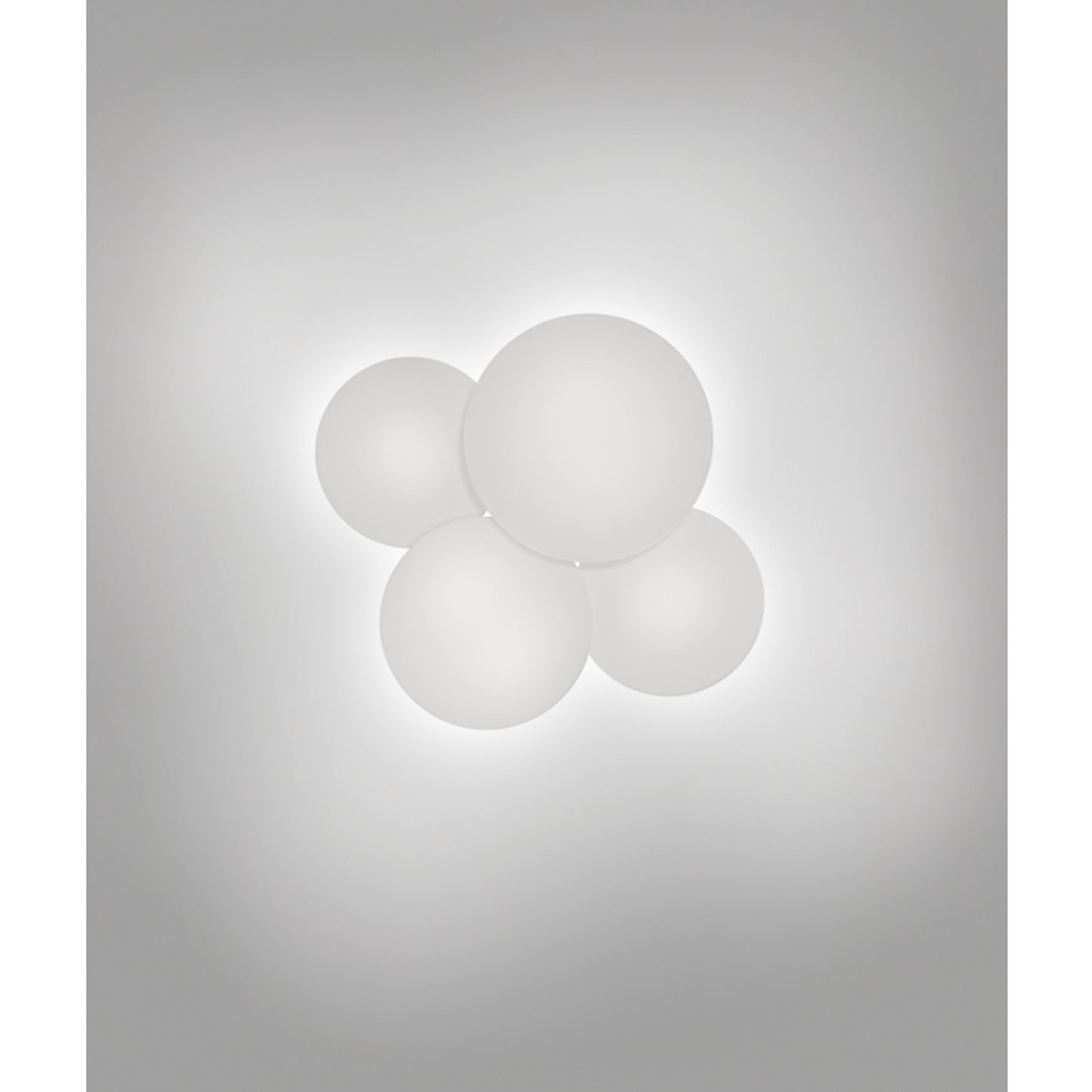 Puck Wall or Ceiling Light with Blown Glass White