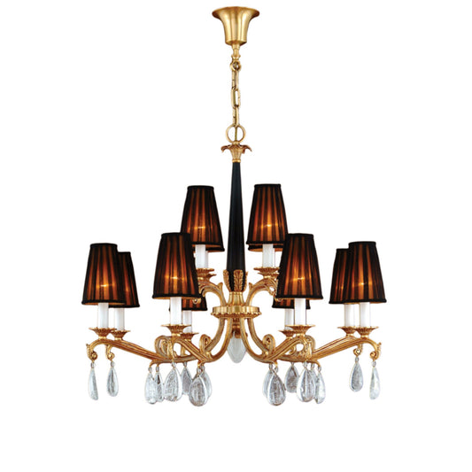 Royal Heritage 12-Light Chandelier with Shade