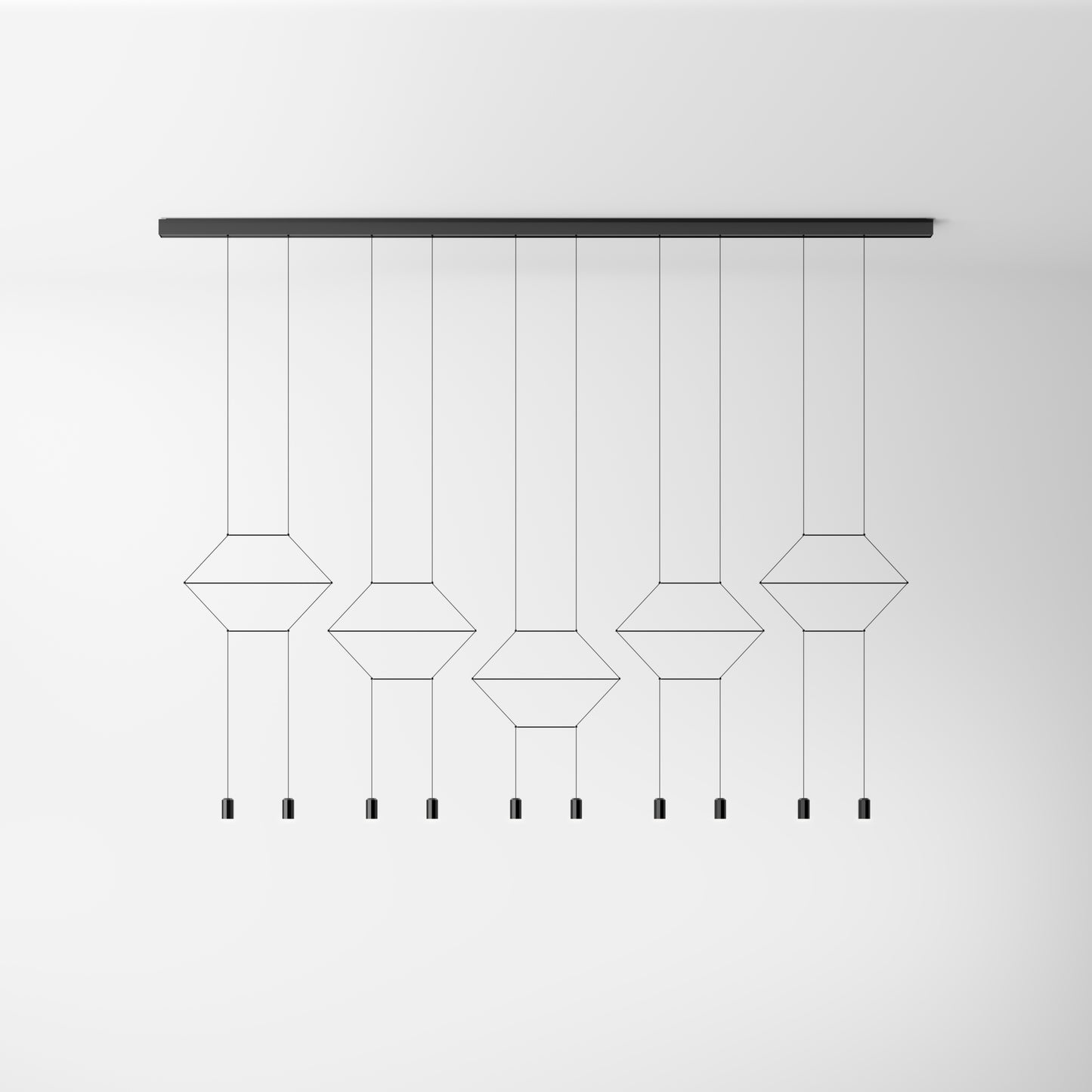 Wireflow Lineal Ten-Light LED Bar Pendant