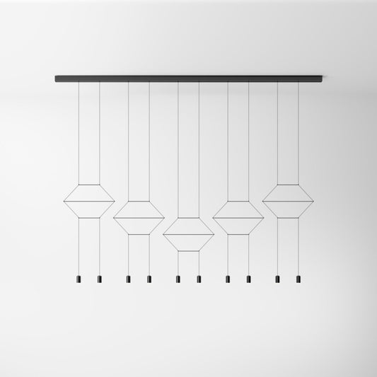 Wireflow Lineal Ten-Light LED Bar Pendant