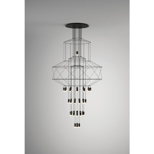 Wireflow Chandelier Forty-Three Light LED Pendant