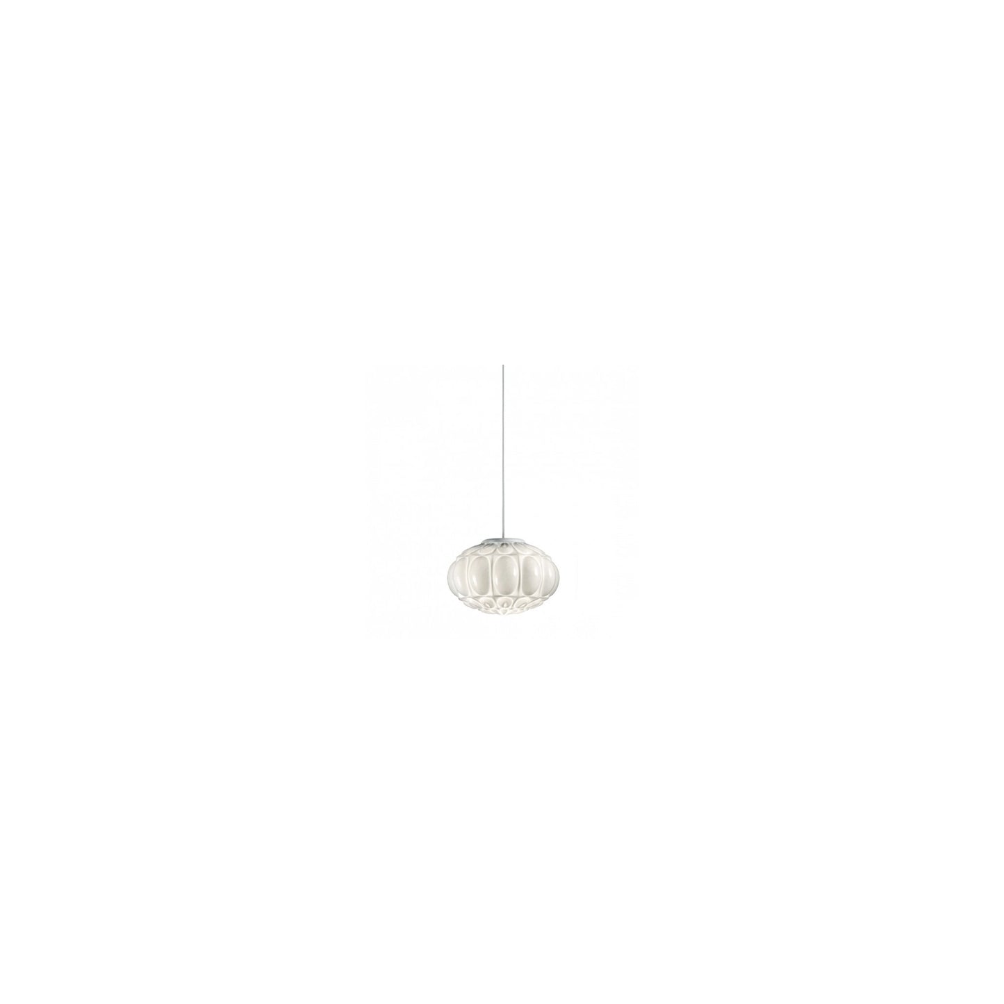 Arabesque Single-Light Oval Pendant with Decorative Blown Glass