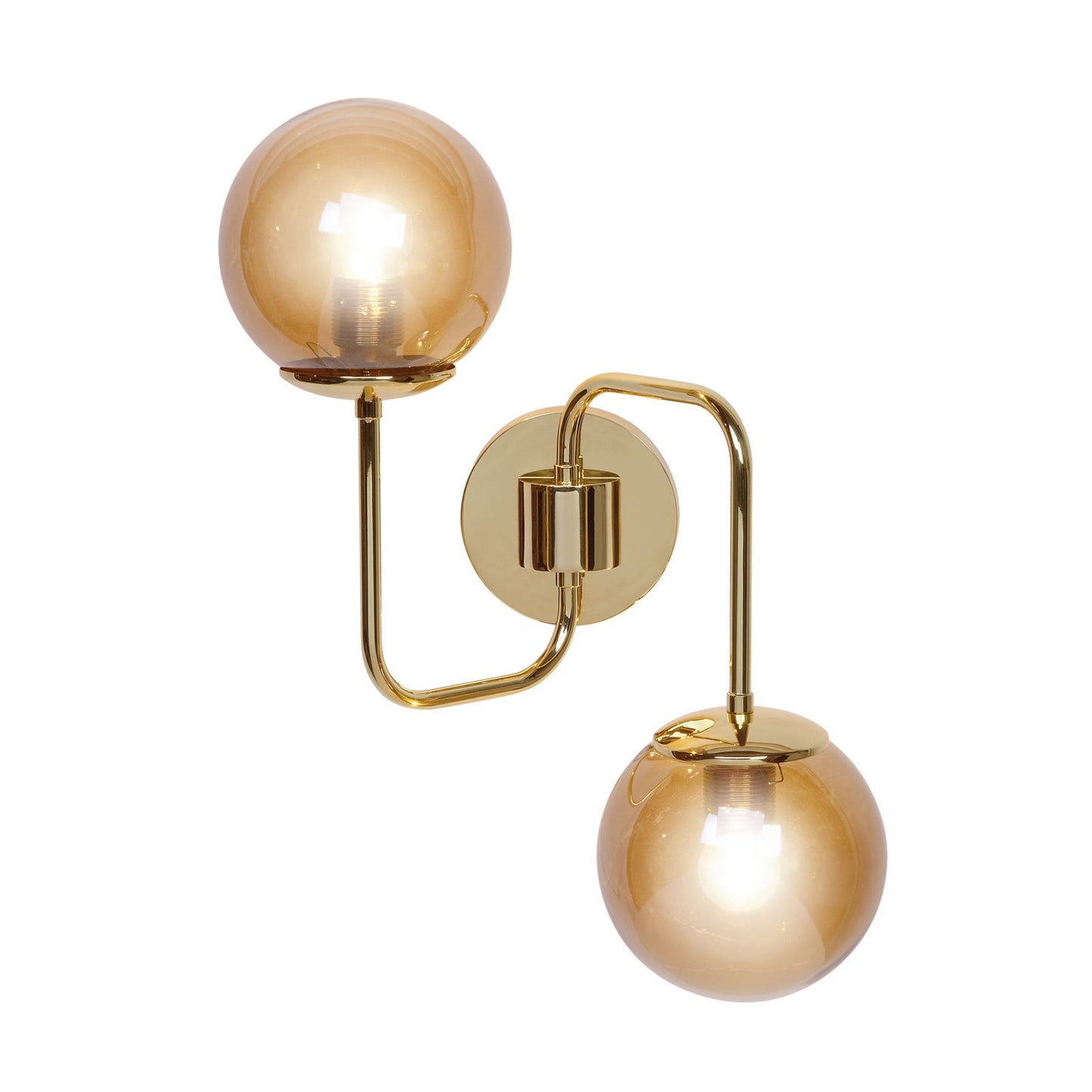 Mario Double Wall Lamp with Globe Glass