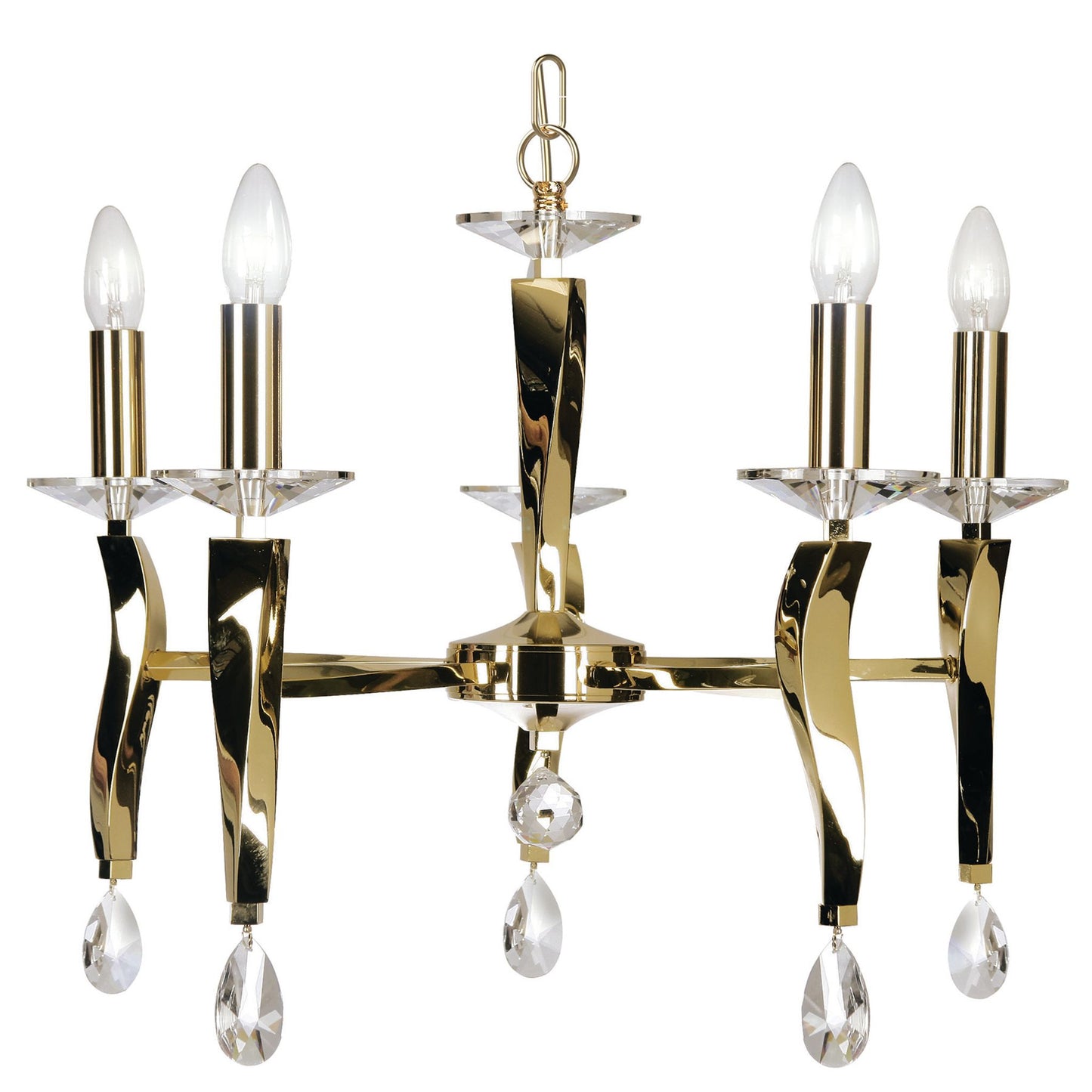 Aire Five-Light Chandelier with Asfour Lead Crystal