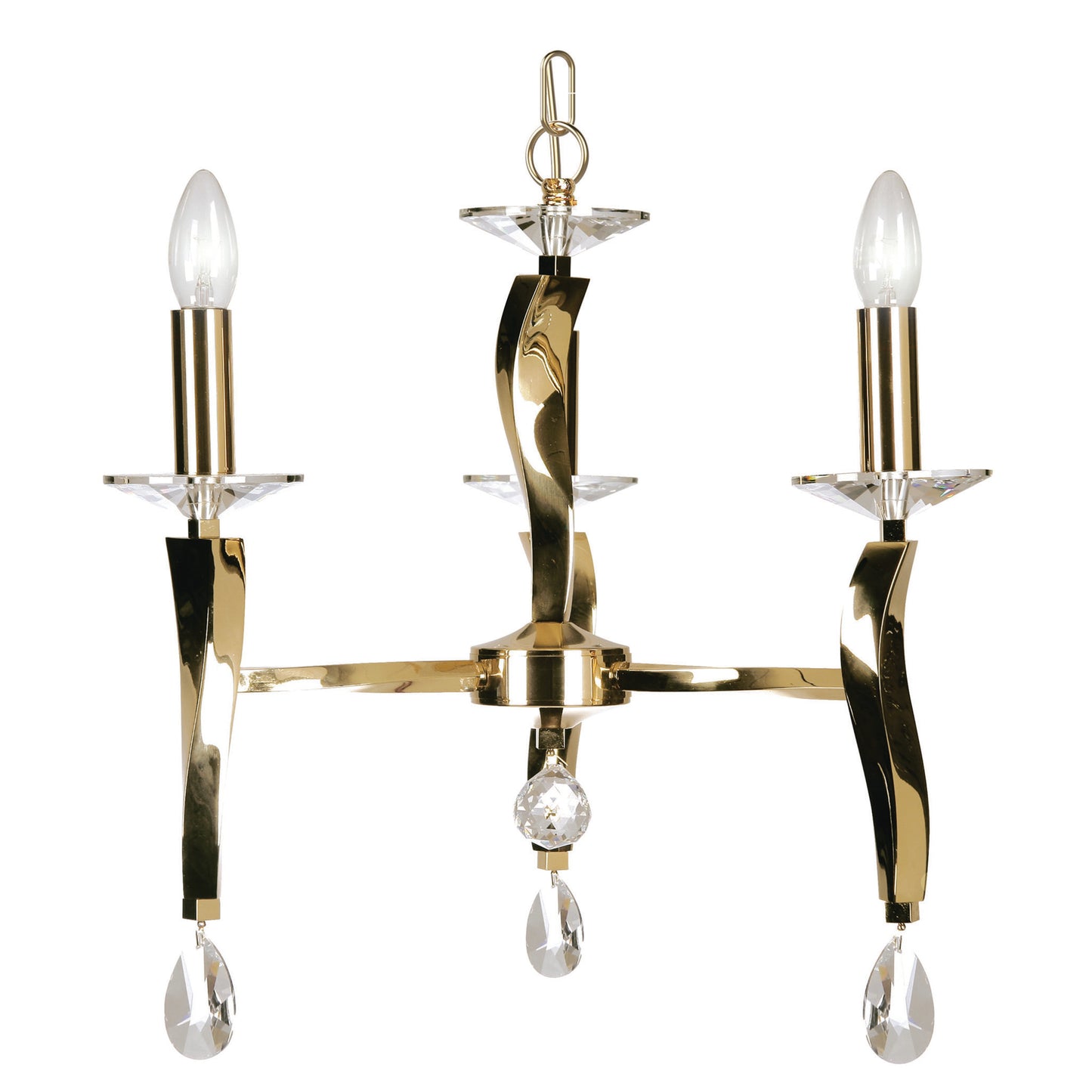 Aire Three-Light Chandelier with Asfour Lead Crystal