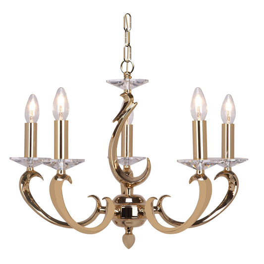 Esbelta Five-Light Chandelier with Asfour Lead Crystal