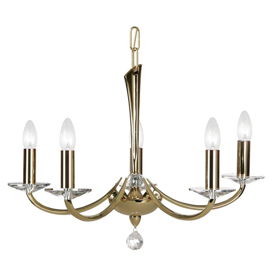 Bahia Five-Light Chandelier with Asfour Lead Crystal