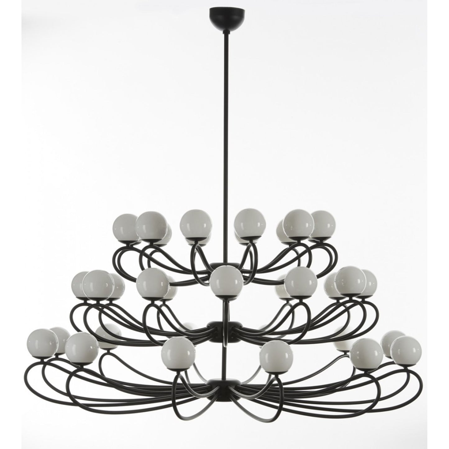 Papillion 36-Light Chandelier with White Glass