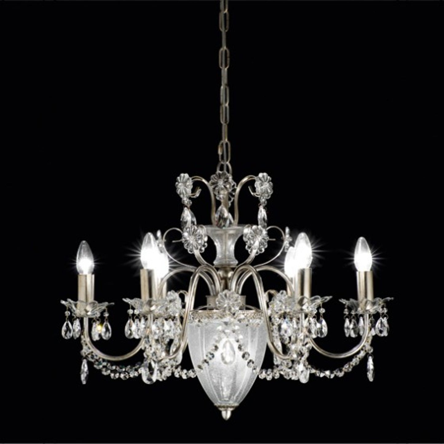 Rugiada 7-Arm Chandelier with Blowned Murano Glass