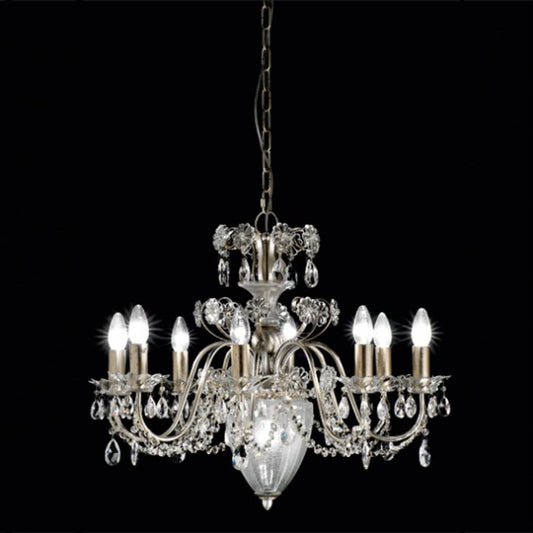 Rugiada 8-Light Chandelier with Blowned Murano Glass