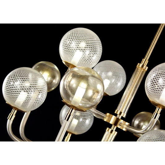 B&L Twelve-Light Gold Chandelier with Contemporary & Elegant Design