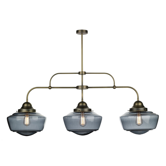 Stowe Three-Light Pendant with Glass Shade