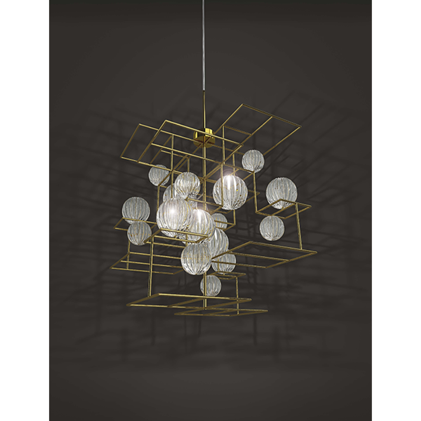 Moule S1 4-Light Pendant with Blown Glass Shade