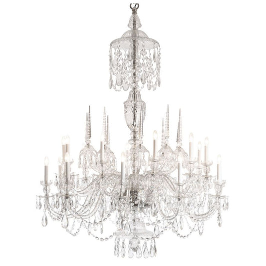 MFO-9 Twenty-Light Chandelier with Crystal Leads