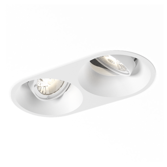 Deep Double Adjustable White Recessed Downlight with Aluminium Powder Coated