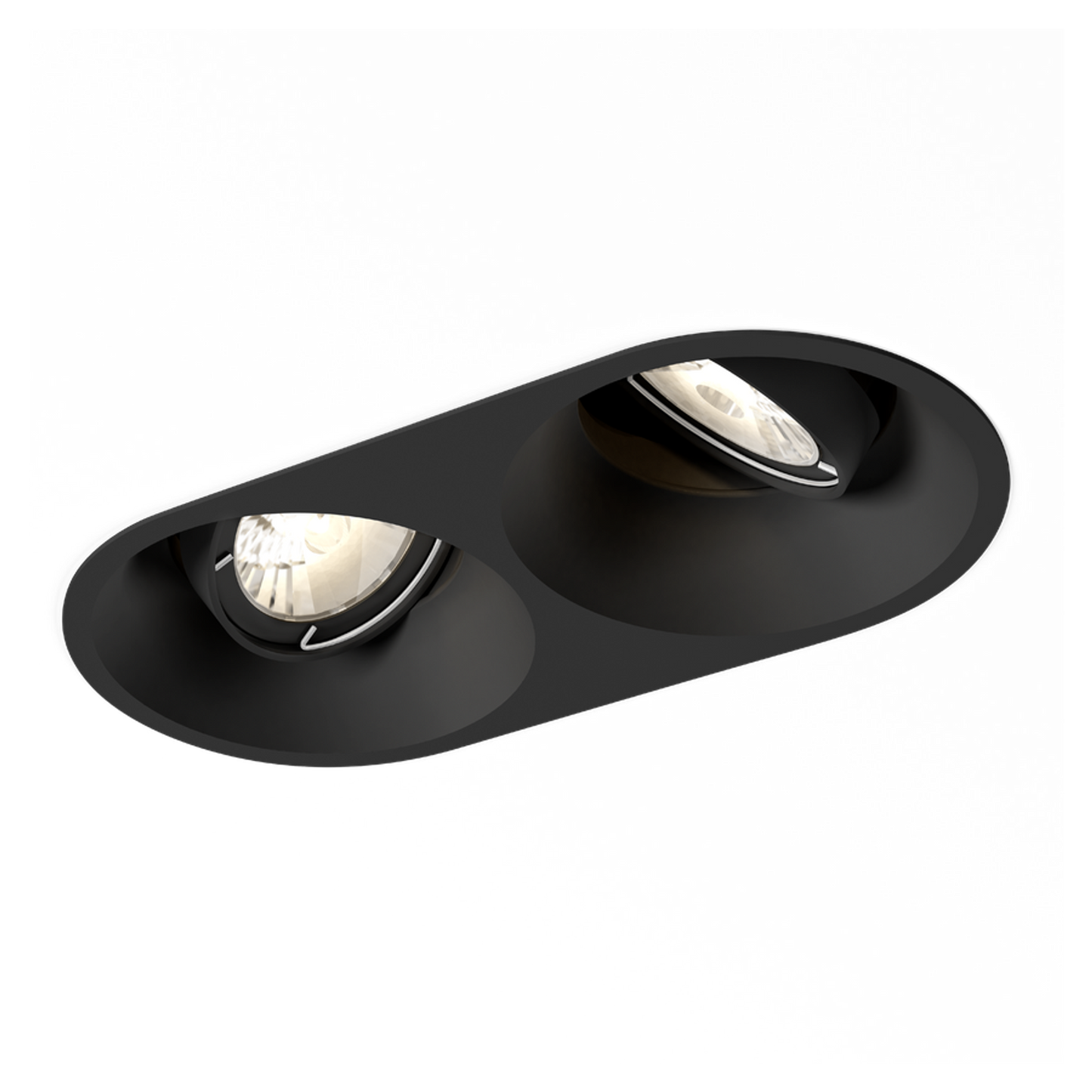 Deep Double Adjustable Black Recessed Downlight with Aluminium Powder Coated