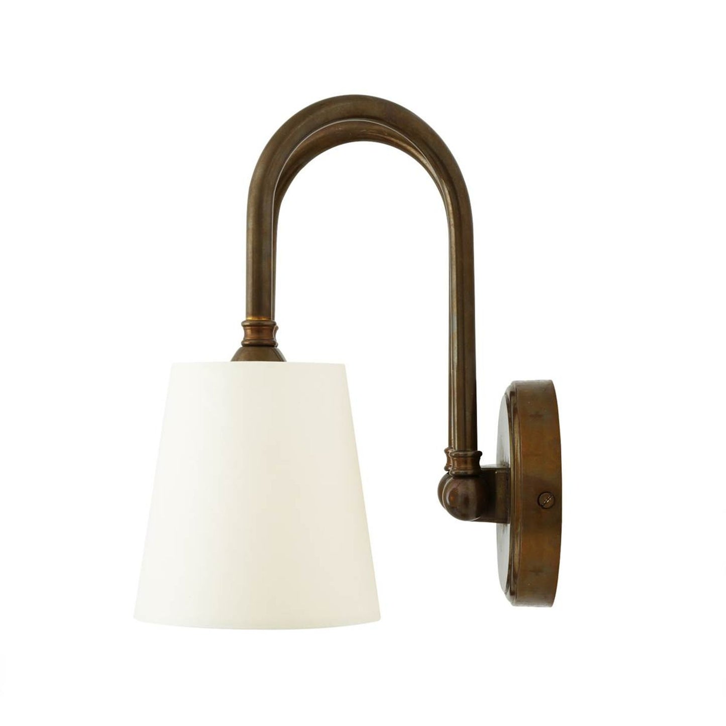 Uppsala Two-Arm Industrial Wall Light with Slender Curved Arms