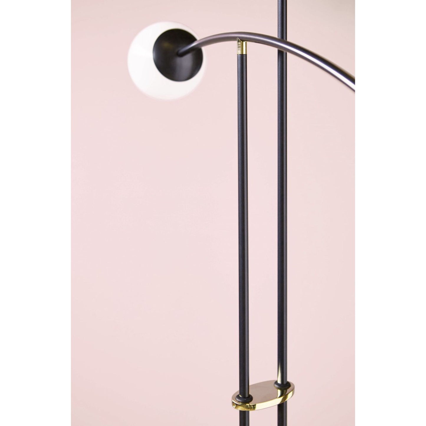 Arch 4-Light Floor Lamp with Thin Metal Tubes & Opal Glass