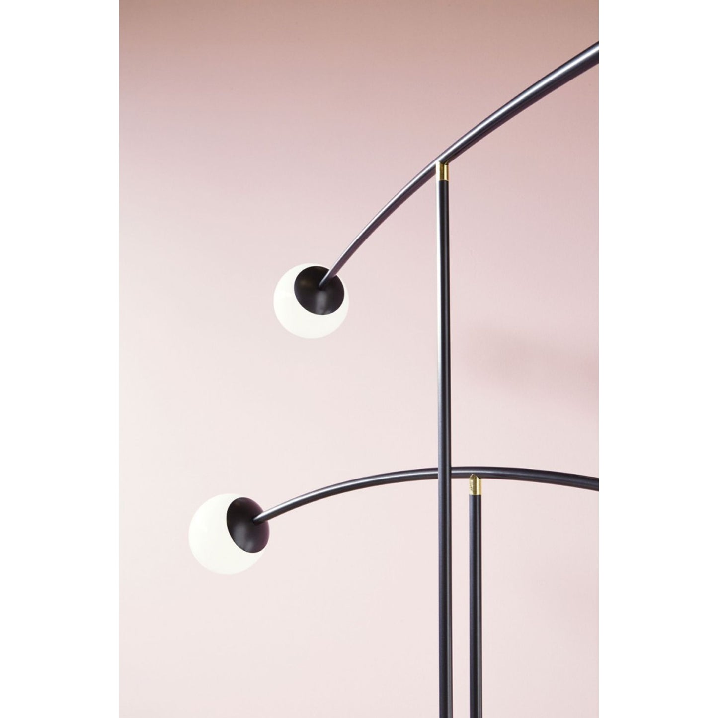 Arch 4-Light Floor Lamp with Thin Metal Tubes & Opal Glass