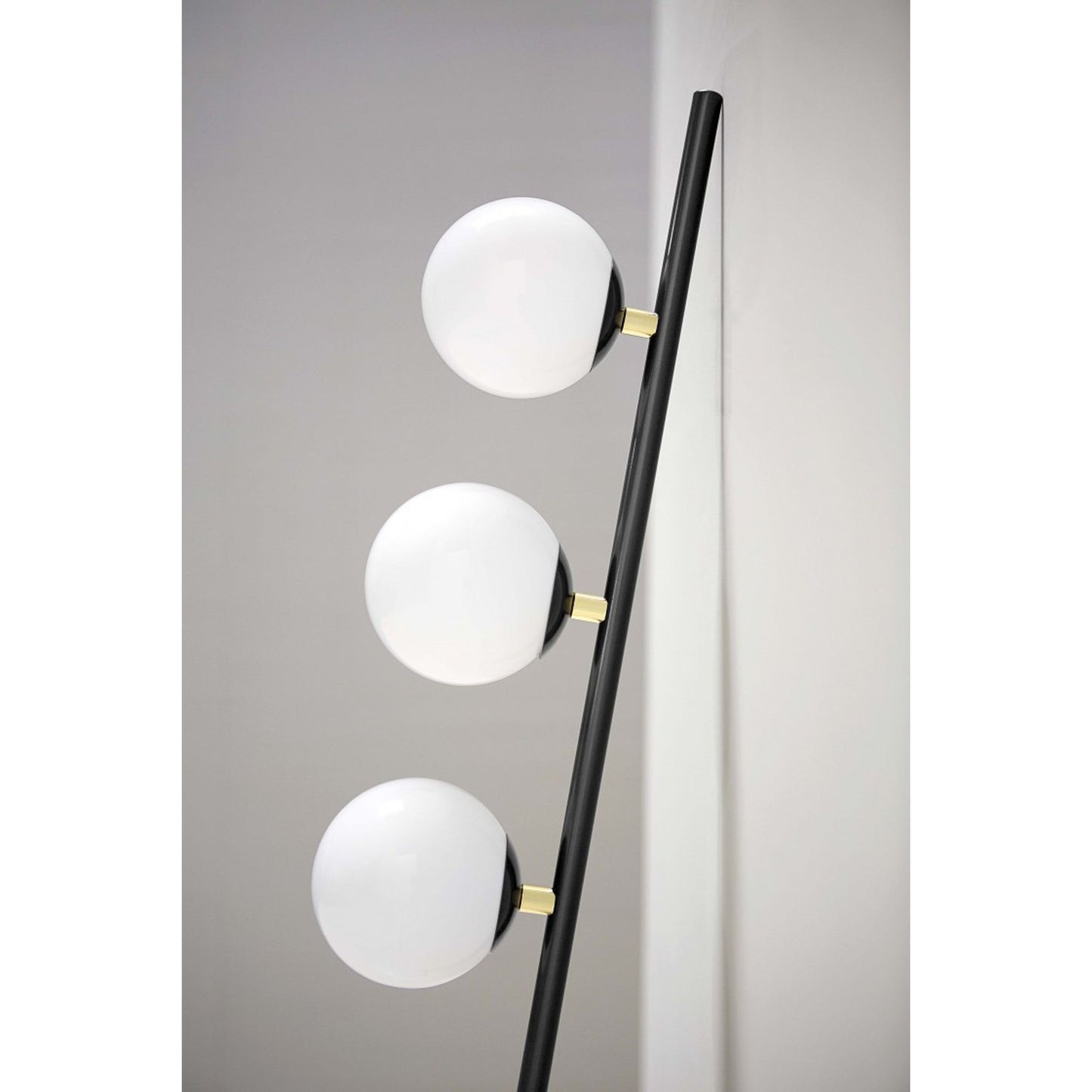 Arch 4-Light Floor Lamp with Thin Metal Tubes & Opal Glass