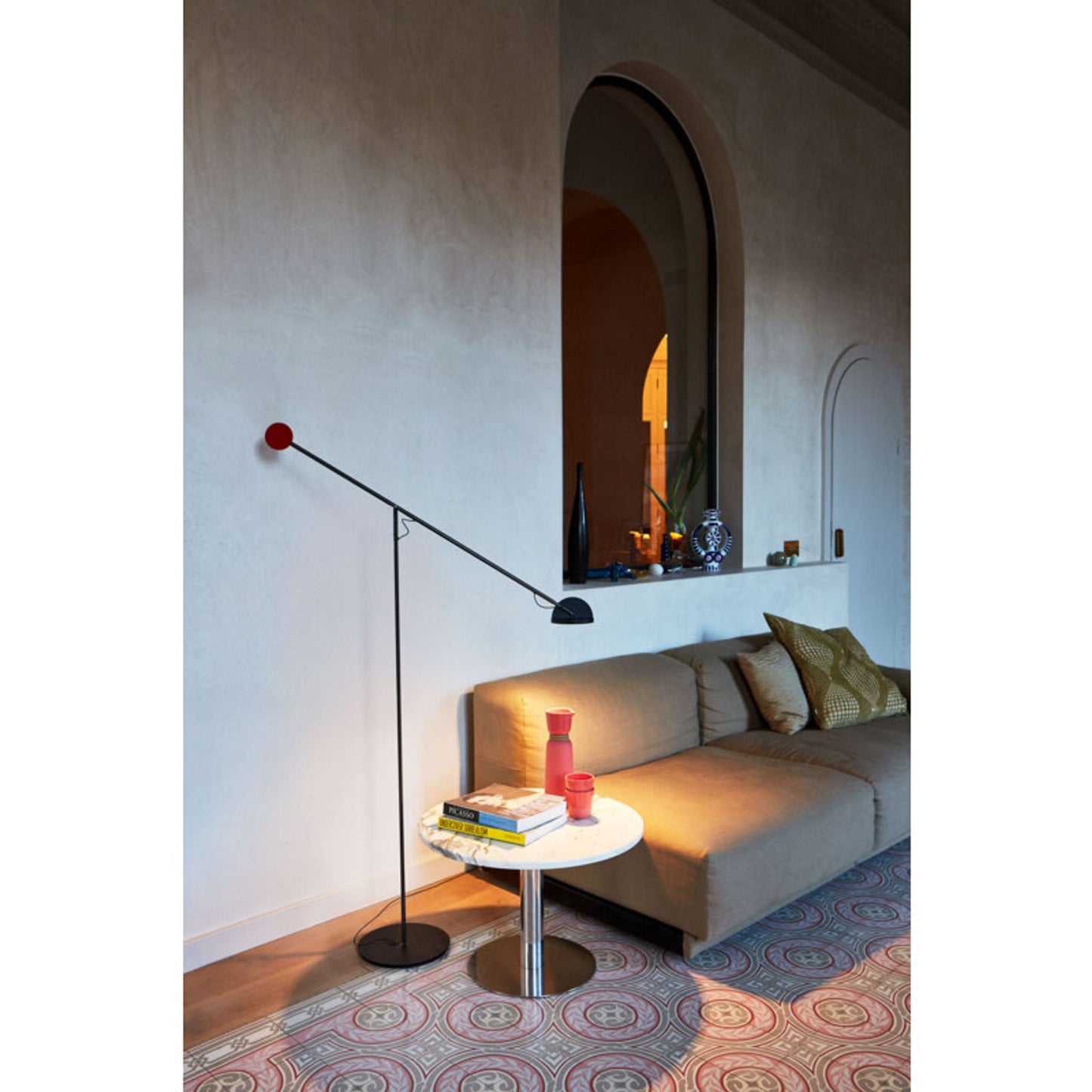 Copernica P Floor Lamp with Lacquered Steel Base