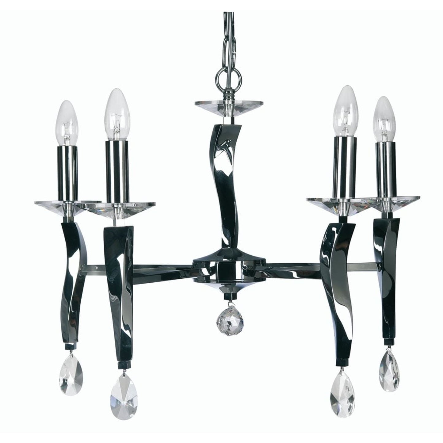 Aire Five-Light Chandelier with Asfour Lead Crystal