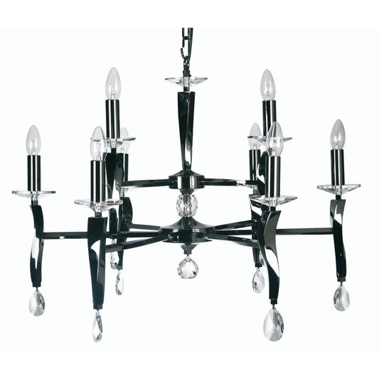 Aire Nine-Light Chandelier with Asfour Lead Crystal