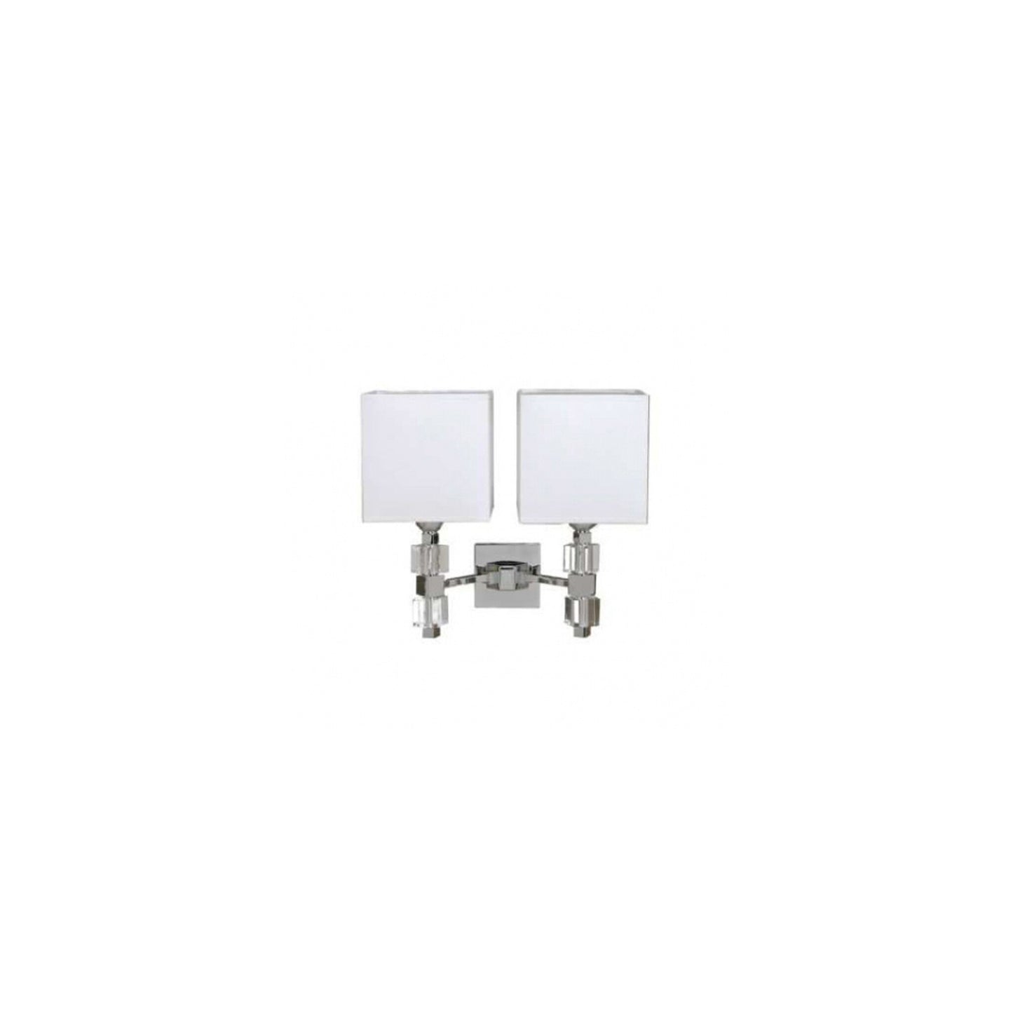 Blocks Double Wall Lamp with White Shade