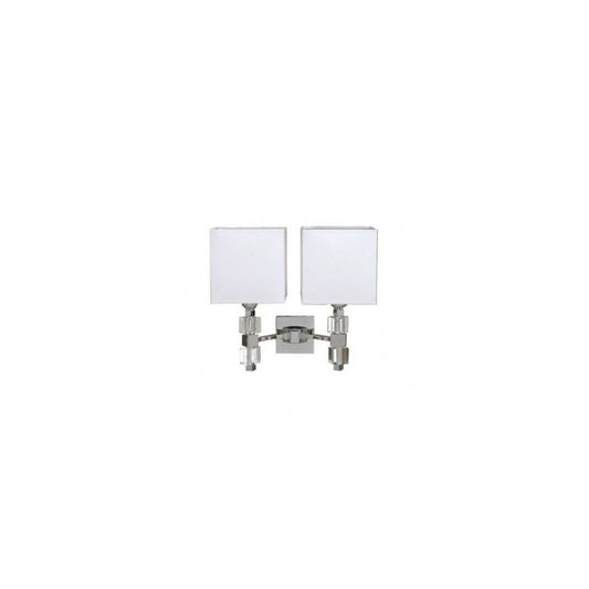 Blocks Double Wall Lamp with White Shade