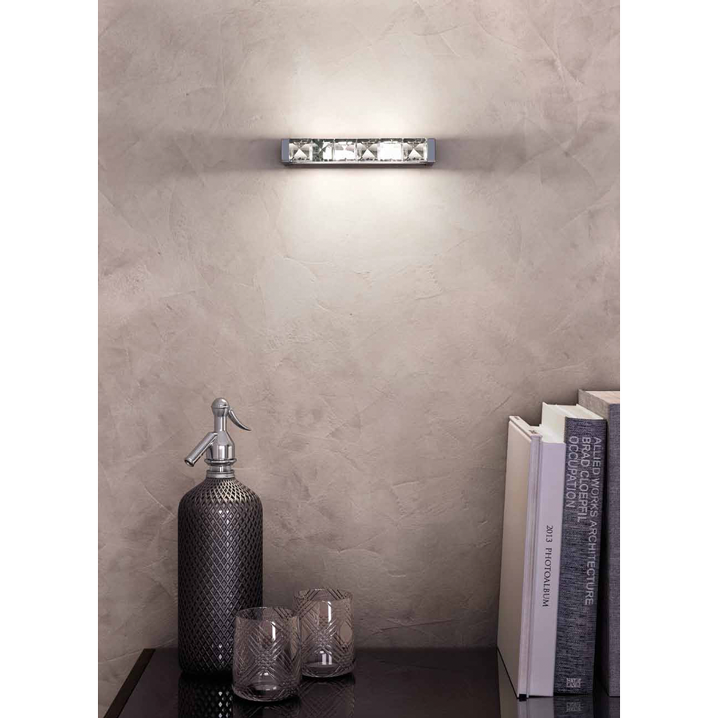 Lyra AP-PL Square Crystal Wall Lamp