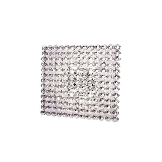 Topazio AP 12x12 Wall Lamp Nickel with Octagonal Crystals