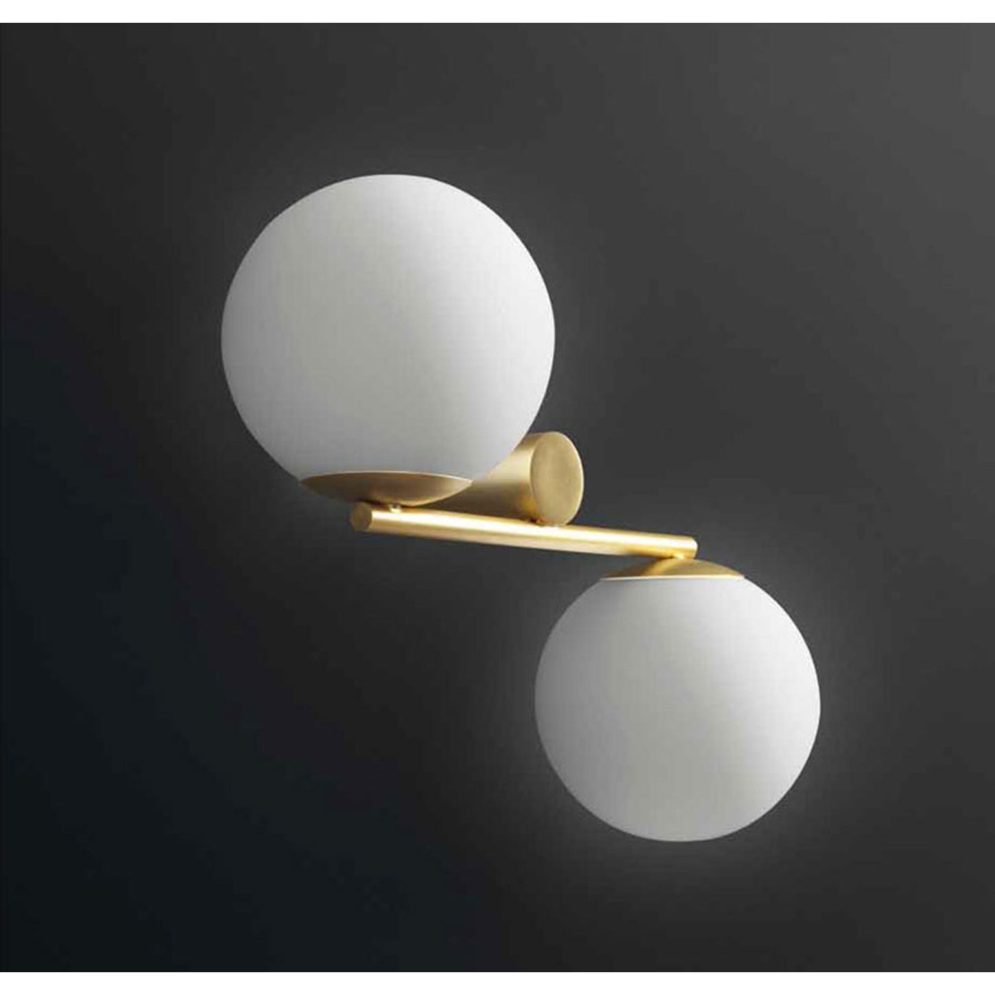 Luna R2 Double Up & Down Decorative Wall Light with Blown Glass