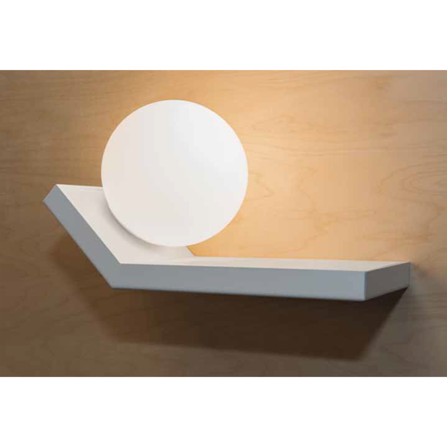 Scivolo AP SX USB Left Upward Wall Light with Blown Glass