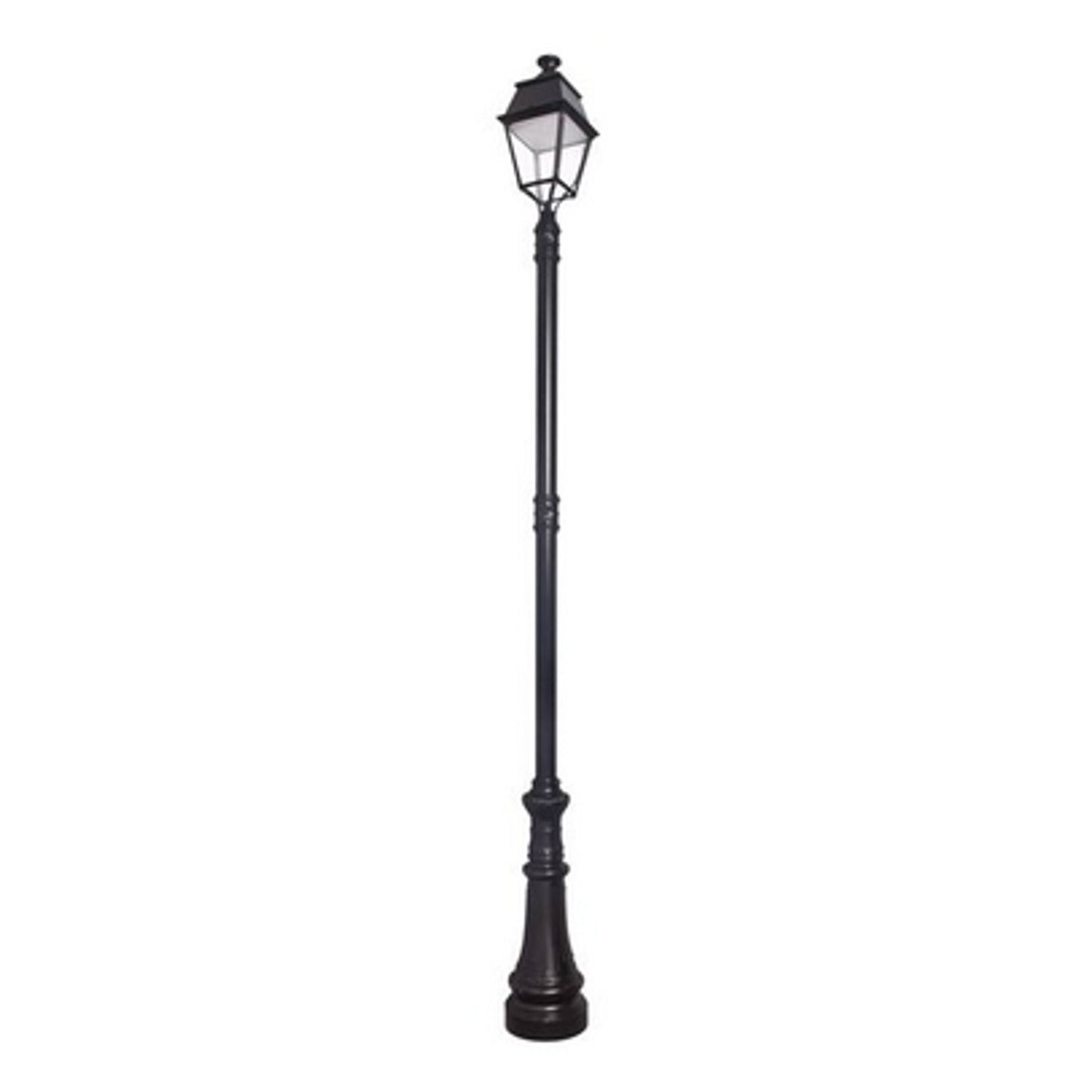 Avenue 4 Large Clear Glass E27 Street Lamp with Four-Sided Lantern