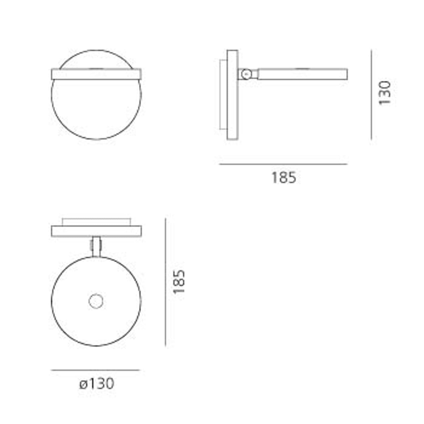 Demetra Decorative Microswitch 9W 3000K LED Wall Light