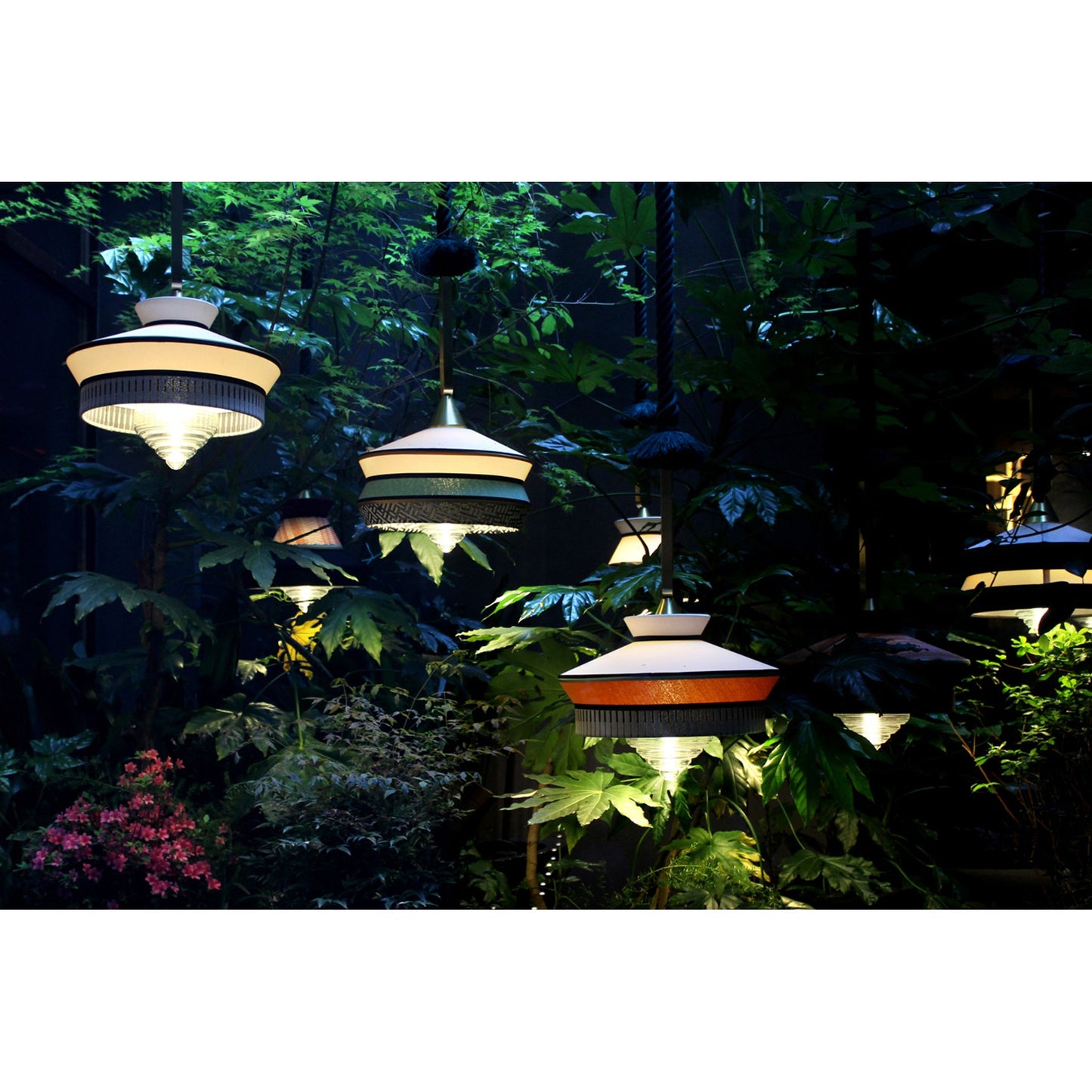 Calypso Guadaloupe Outdoor Transparent Glass LED Pendant with Waterproof Fabrics & IP Rating